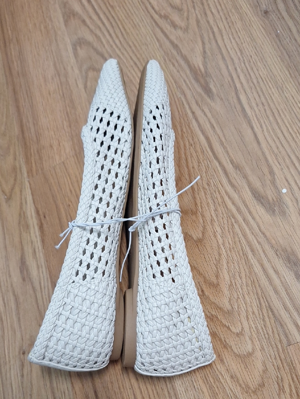Falls Creek Woven Pointed-Toe Flats in Cream - Picture 6 of 11